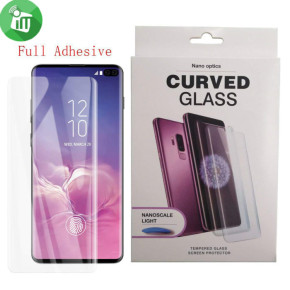Скрийн протектор от закалено стъкло 3D Full screen с течно UV лепило и лампа в комплекта за Samsung Galaxy S10 Plus G975 прозрачен